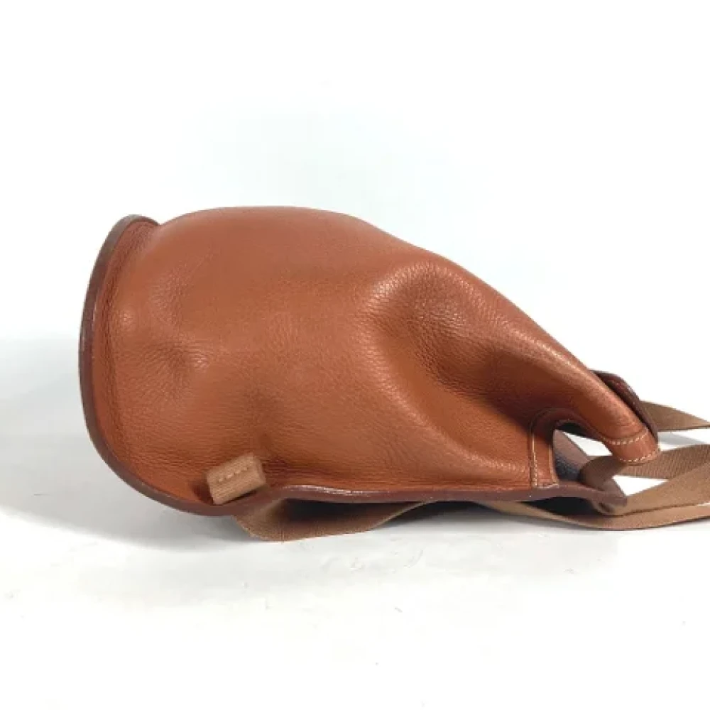 Hermès Vintage Pre-owned Leather backpacks Brown Dames