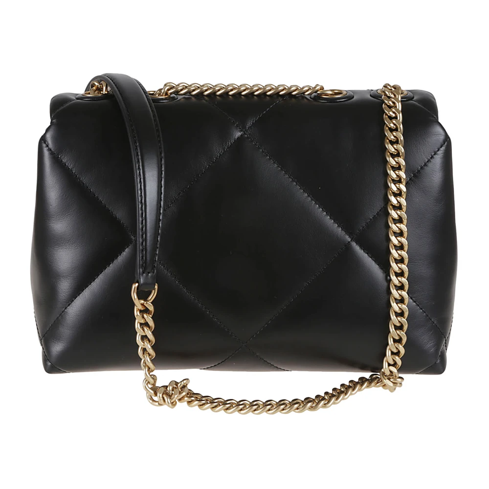 TORY BURCH Zwarte Crossbody Tas met Diamantquilted Ontwerp Black Dames