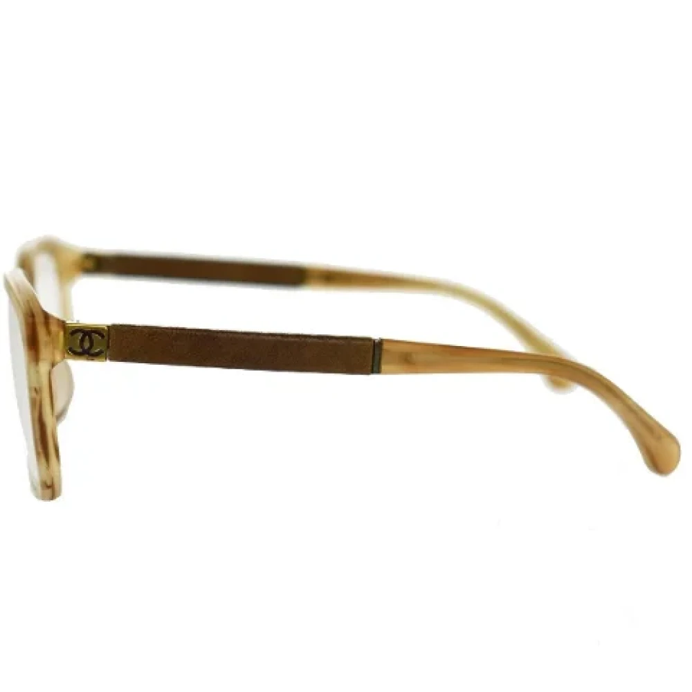 Chanel Vintage Pre-owned Plastic sunglasses Beige Dames