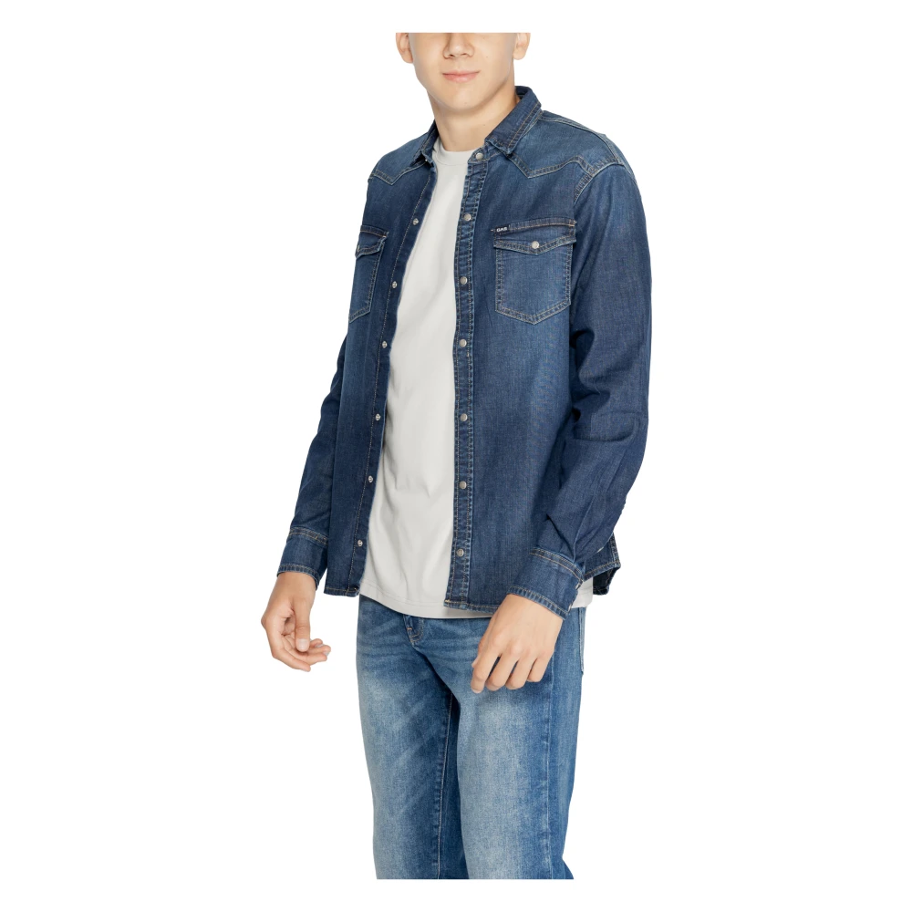GAS Herenoverhemd Herfst Winter Collectie Blue Heren