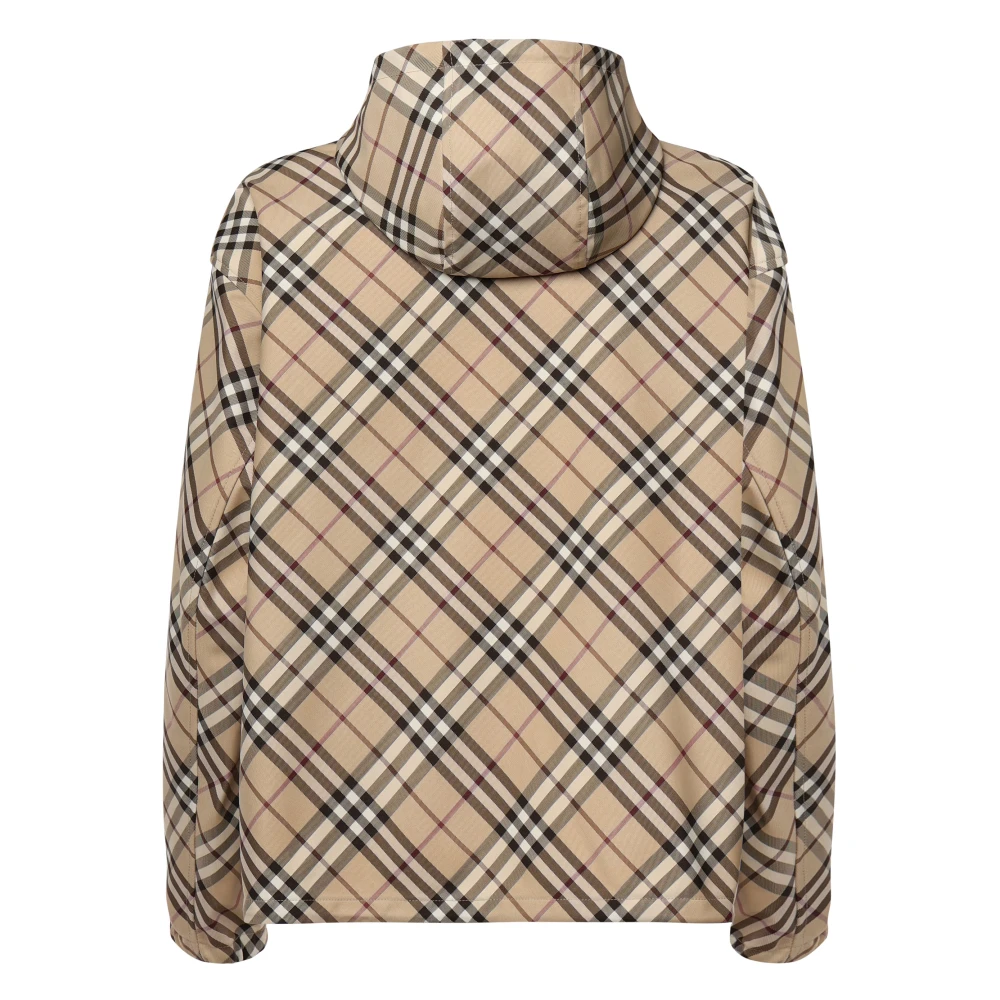 Burberry Beige Jassen met Aangepaste Capuchon Beige Heren