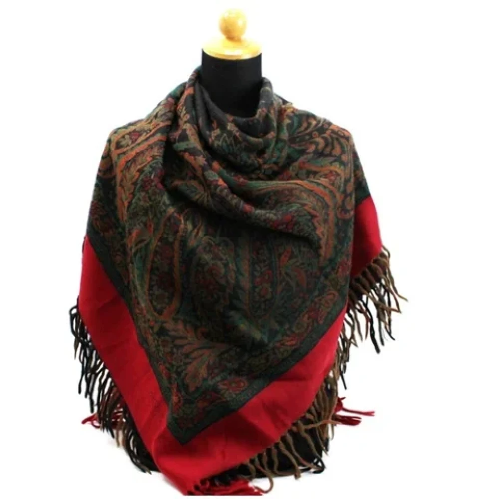 Yves Saint Laurent Vintage Pre-owned Wool scarves Red Dames