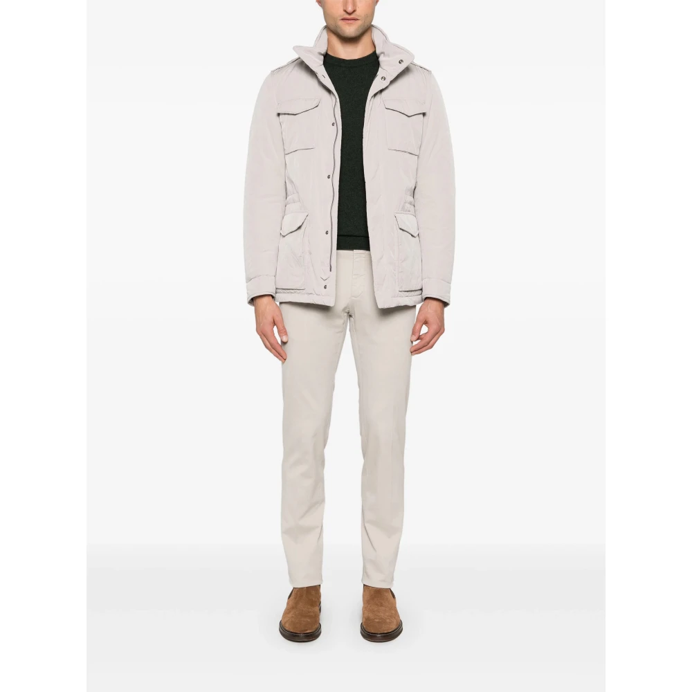 Woolrich Groene Trui met Girocollo Hals Green Heren