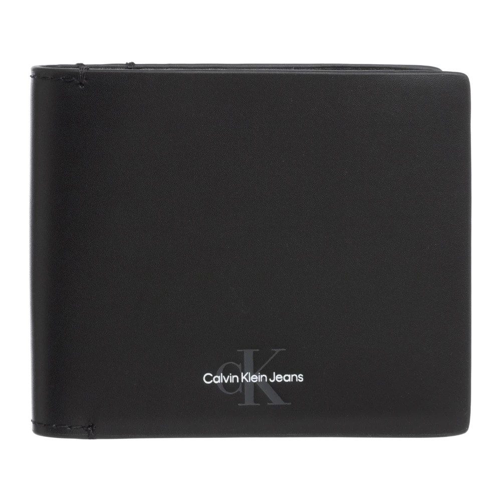 Calvin Klein Jeans Minimalistische Portemonnee met Logo en Kaartsleuven Black Heren