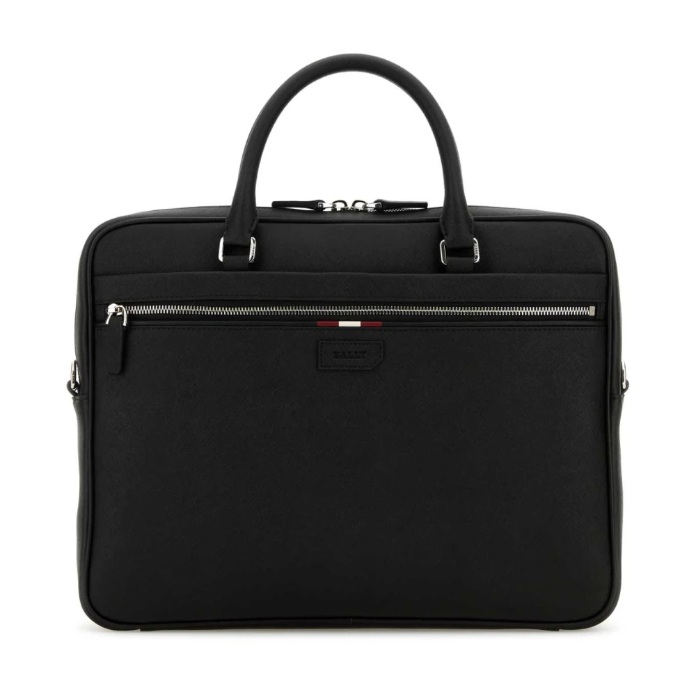 Bally Klassieke Leren Aktetas Black Heren