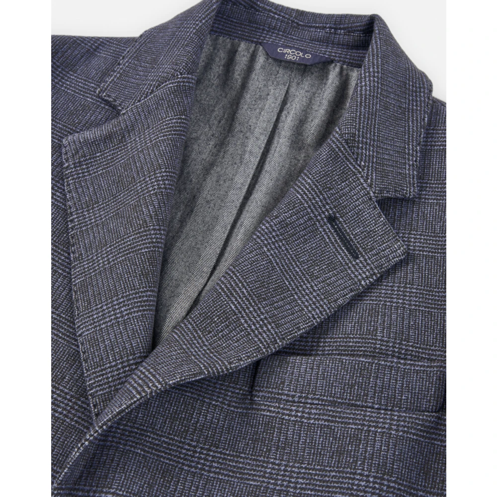 Circolo 1901 Gedrukte Grijze Jas Blue Heren
