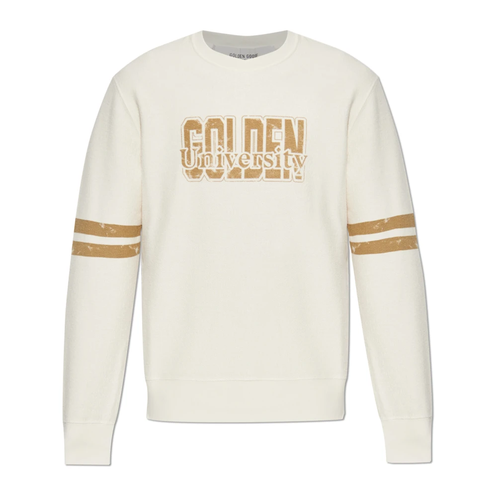 Golden Goose Mannelijk Beige Hoodies & Sweatvesten Heren, Xl, Katoen, Sweatshirts Hoodies