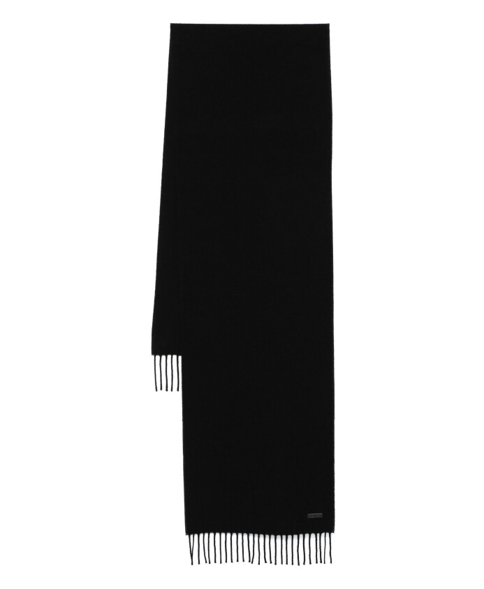 echarpe-en-laine-noire-avec-franges