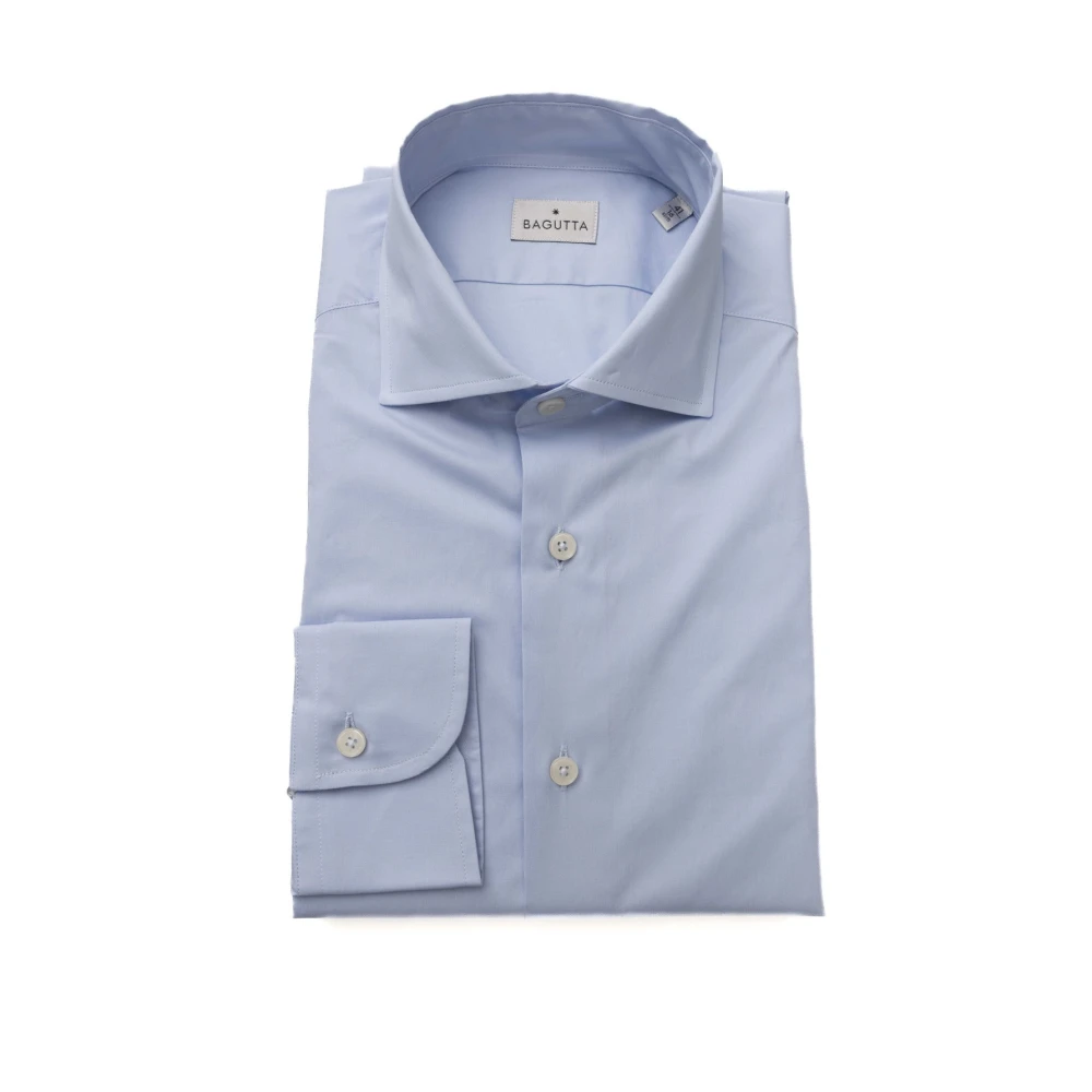 Bagutta Slim Fit Franse Kraag Overhemd Blue Heren