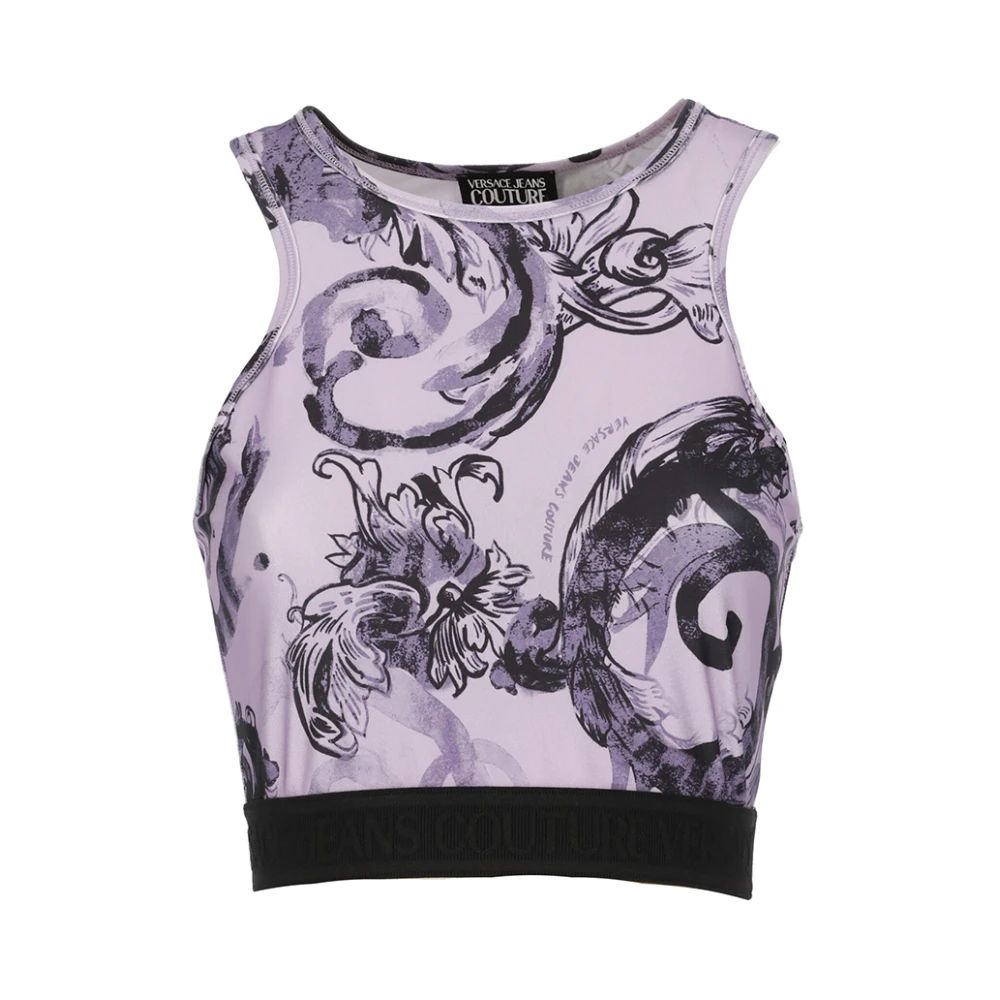 Versace Jeans Couture Sleeveless Tops Purple Dames