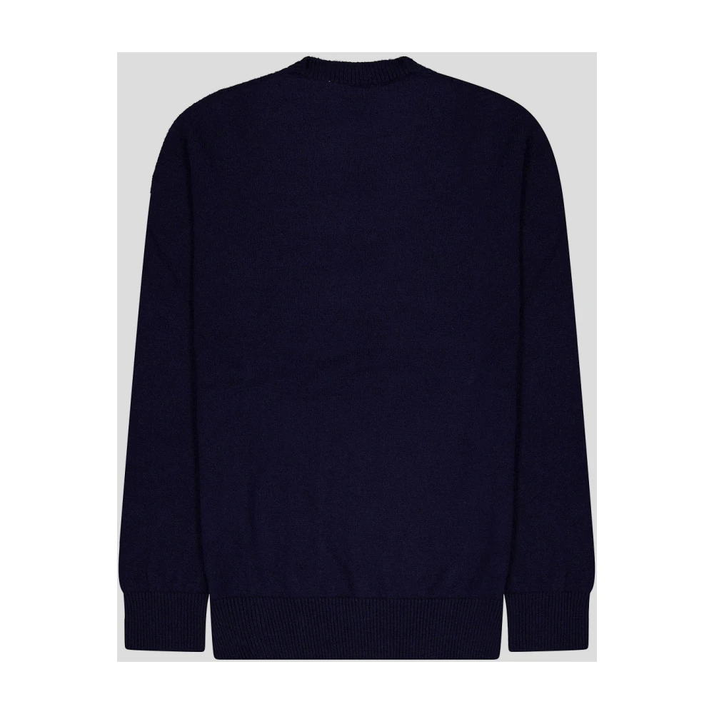 Laneus Wol V-hals Gebreid Blue Heren