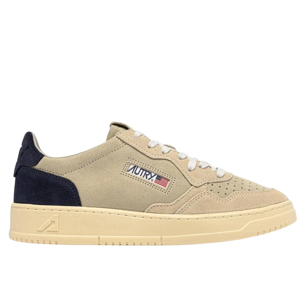 Autry Beige Medalist Low - Male - Sneakers - 10 Uk - Shoes