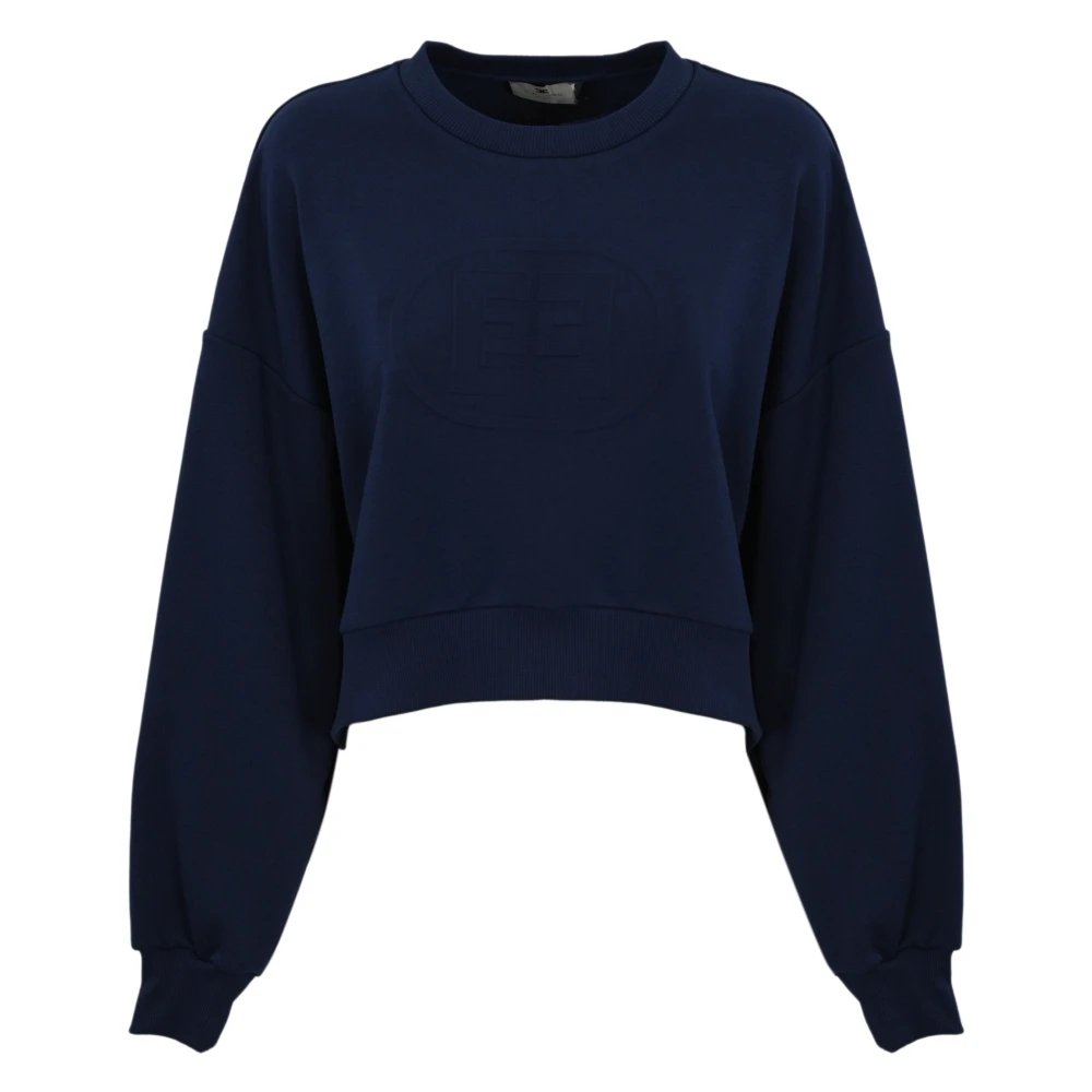 Elisabetta Franchi Blauwe Sweater met Lange Mouwen Blue Dames