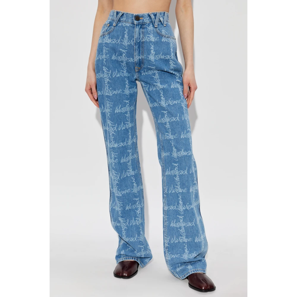Vivienne Westwood Jeans met logo Blue Dames