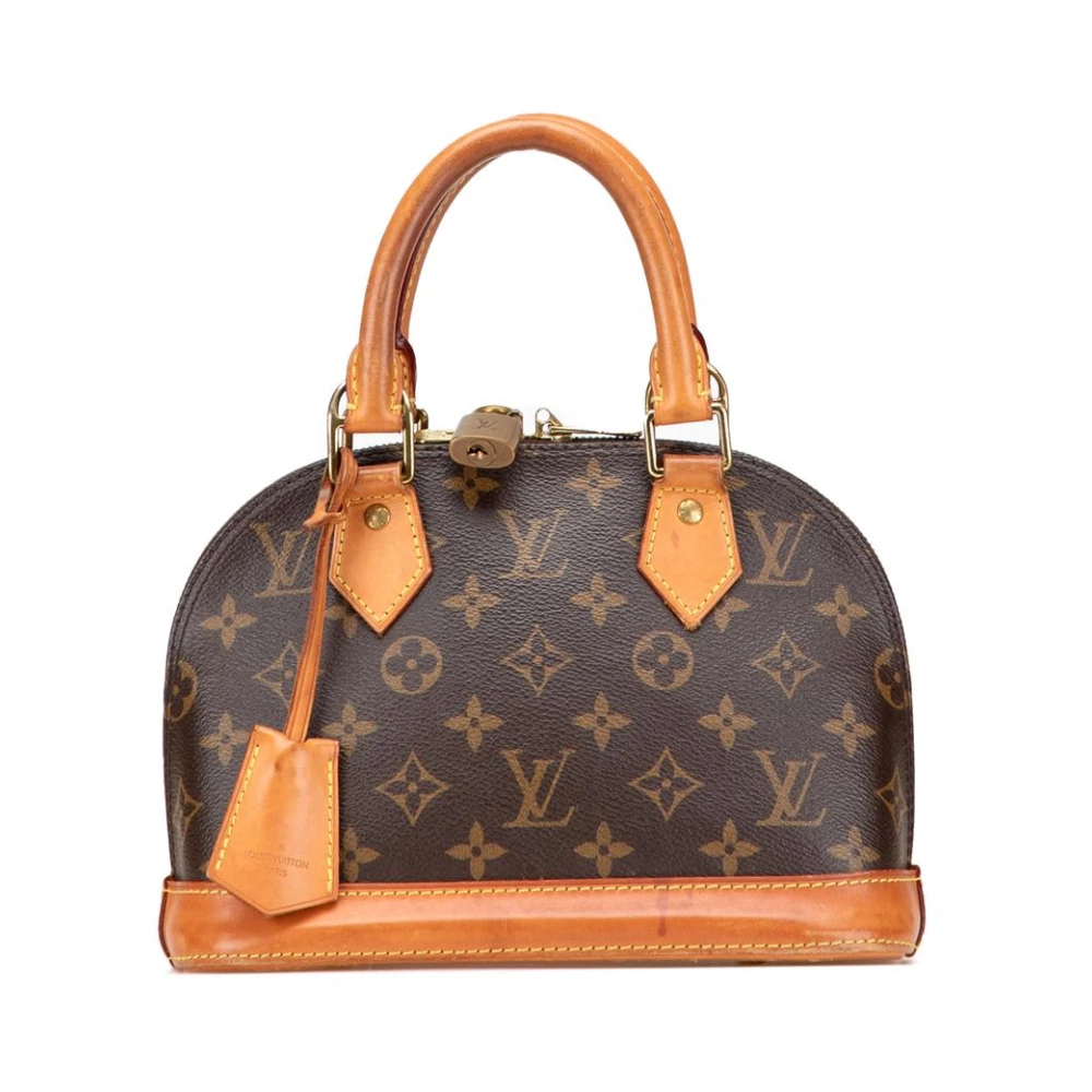 Louis Vuitton Vintage Brun Förägt Satchel