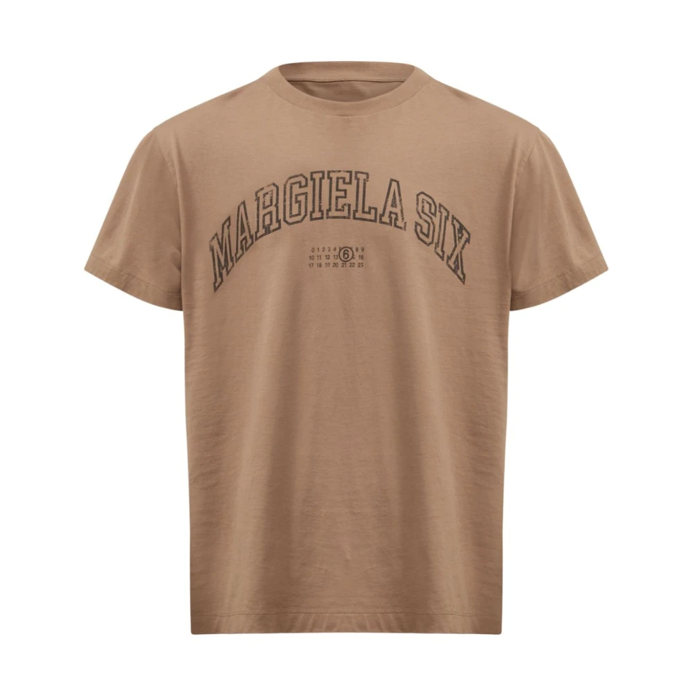 MM6 Maison Margiela T-shirt met print Brown Heren