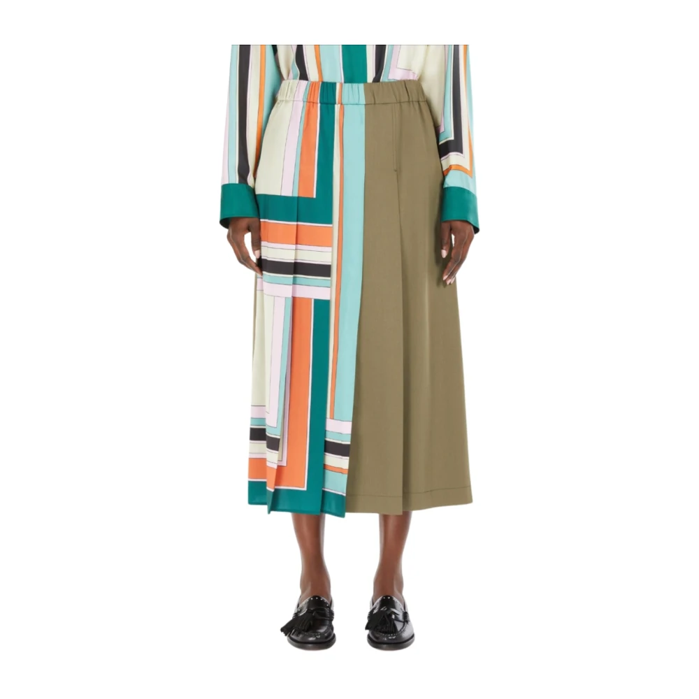 Max Mara Geplooide katoenen midi-rok Lallo Multicolor Dames