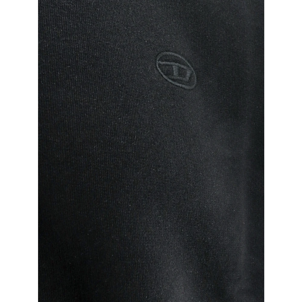 Diesel Maxi Oval-D Katoenen Sweatshirt Black Heren
