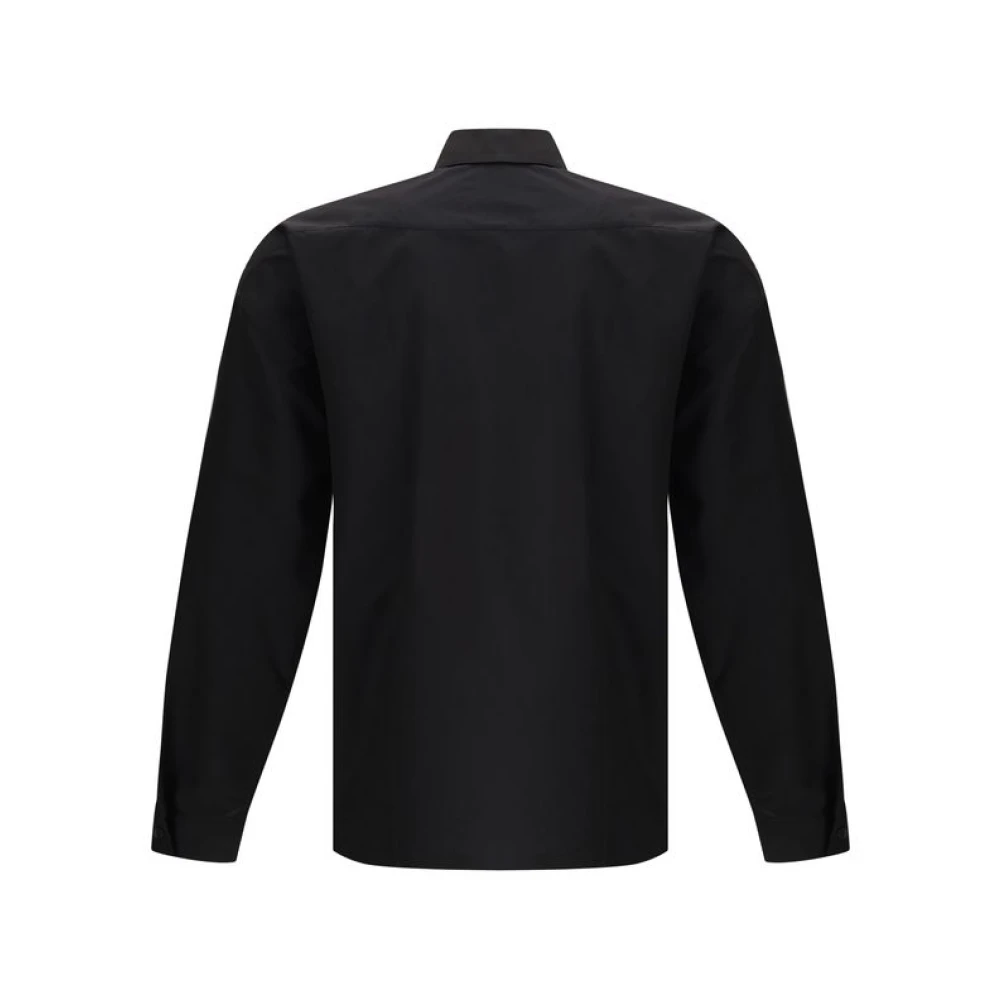 Prada Klassieke Overhemd met Rits en Embleem Black Heren