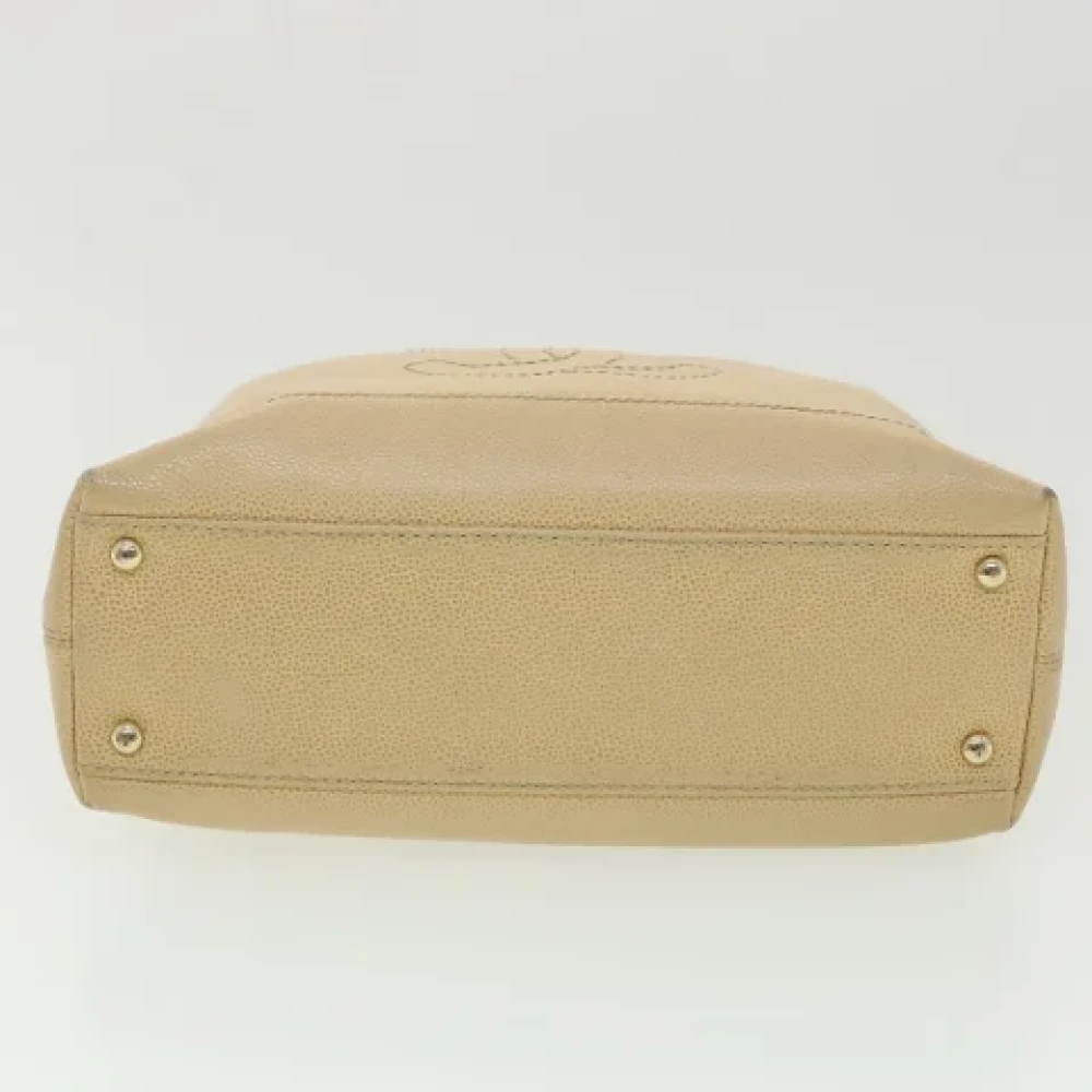 Chanel Vintage Pre-owned Leather chanel-bags Beige Dames