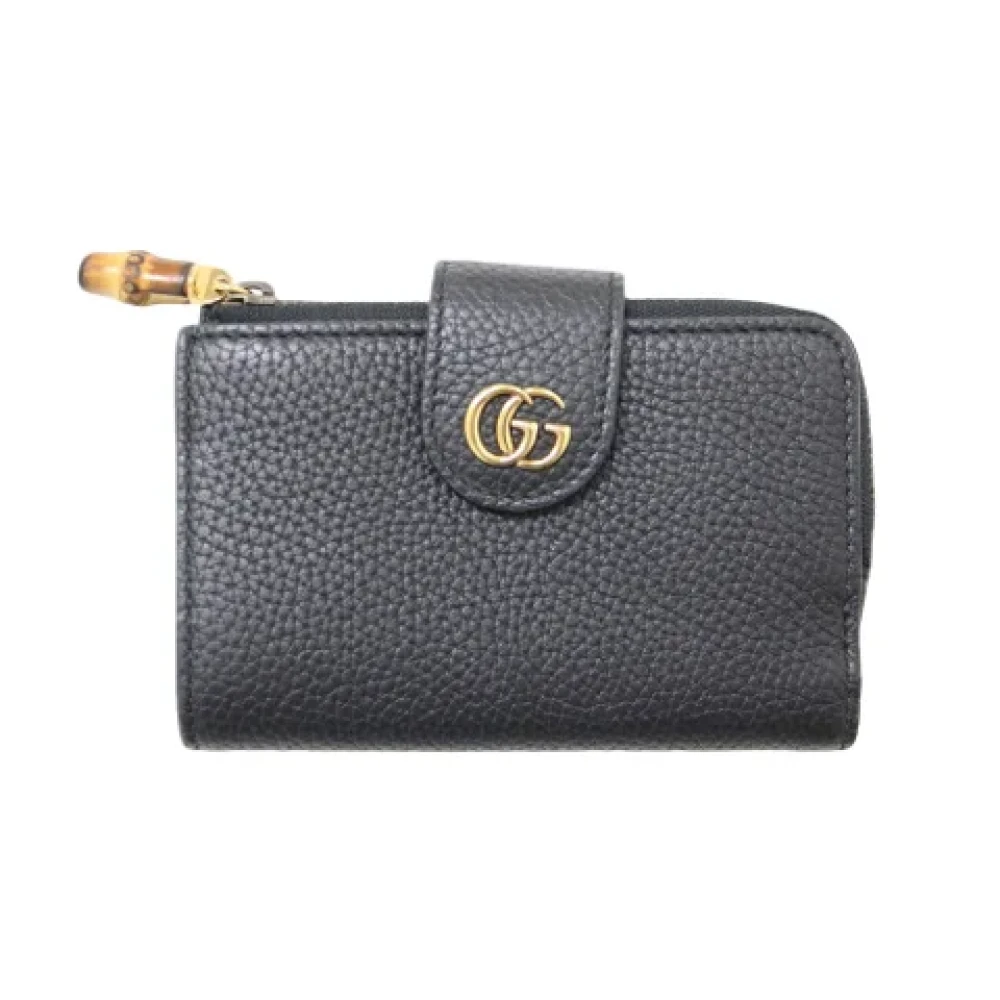 Gucci Vintage Pre-owned Leather wallets Black Dames