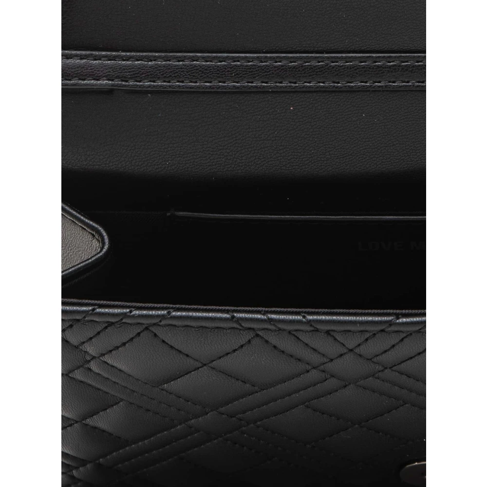Love Moschino Gewatteerde Logo Schoudertas Black Dames