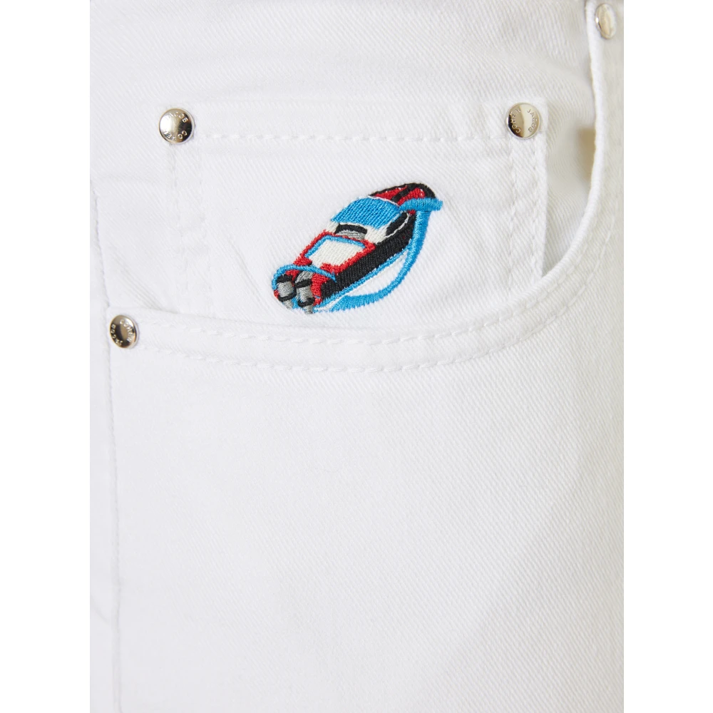 Jacob Cohën Stretch katoenen broek met vijf zakken White Heren