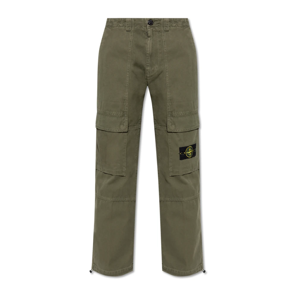 Stone Island Byxor med logotyp Green, Herr