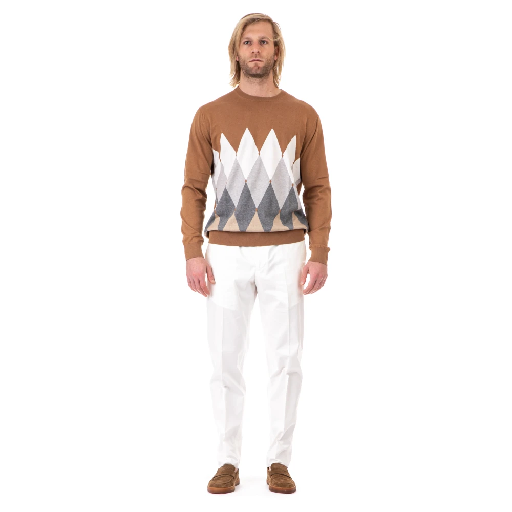 Ballantyne Homme Multicolor - Pull Classique À Losanges - Pulls - E - Taille: 2XL