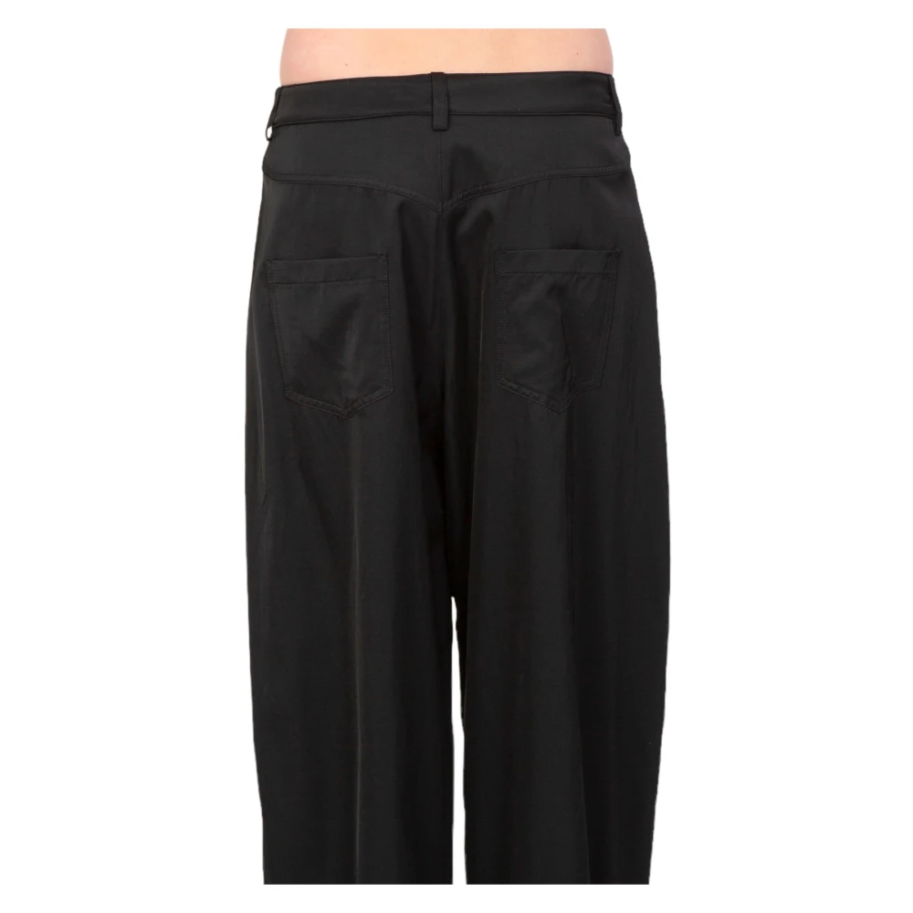 pinko Satijnen broek in Pollock-stijl Black Dames