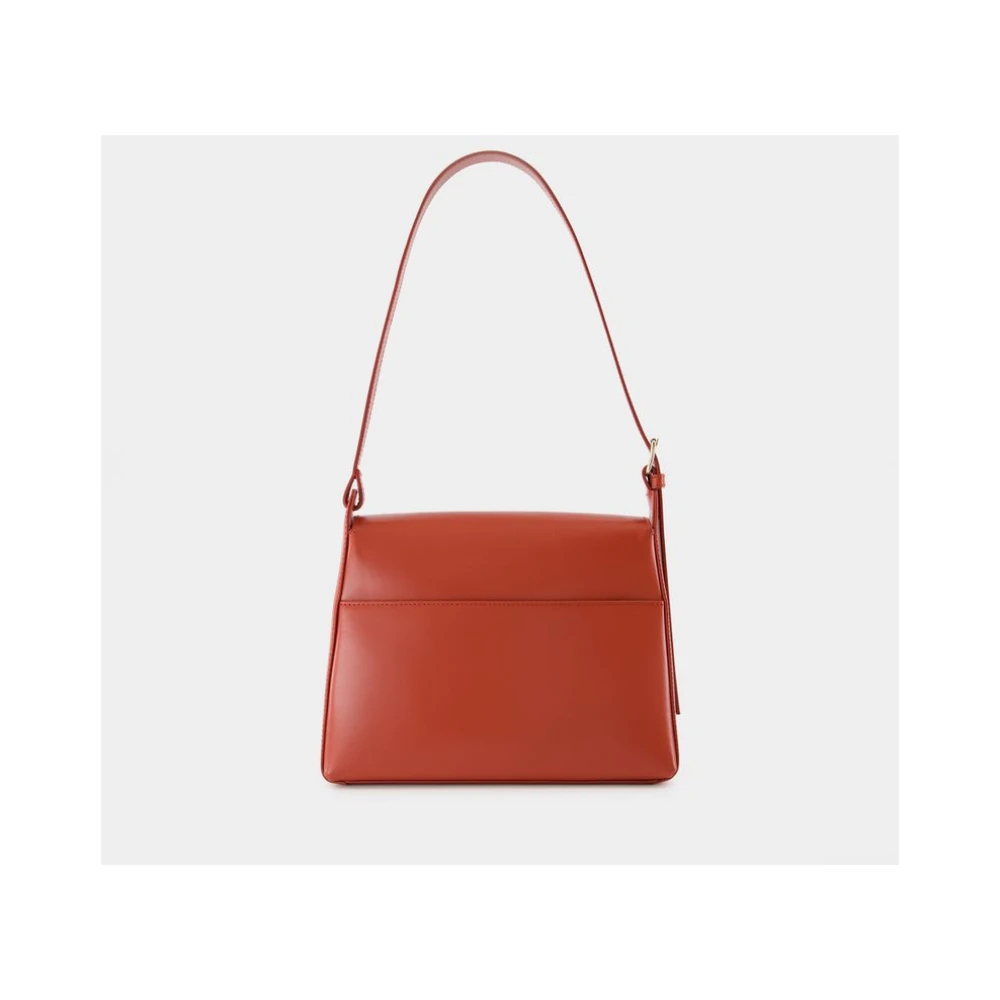 A.p.c. Rode leren flap schoudertas Red Dames