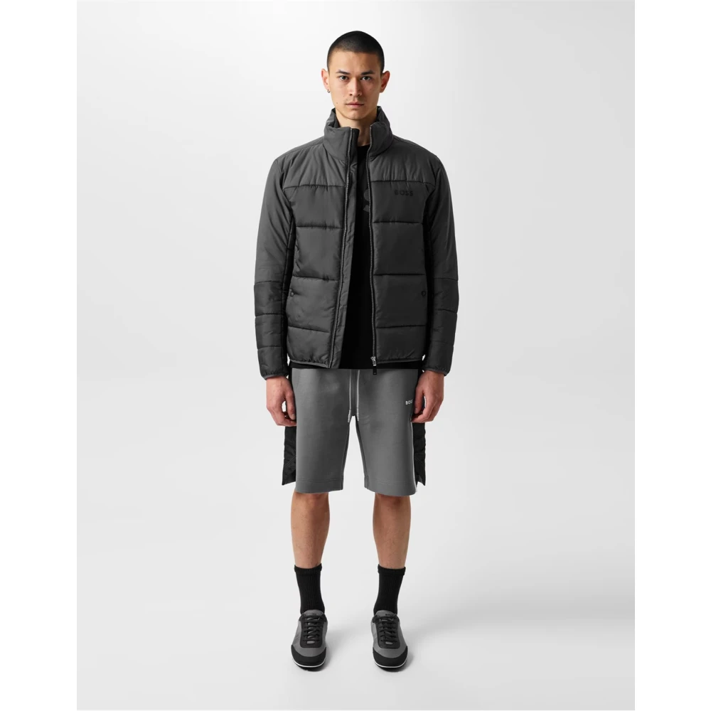 Hugo Boss Grijs Zwarte Pufferjas met ritssluiting Gray Heren