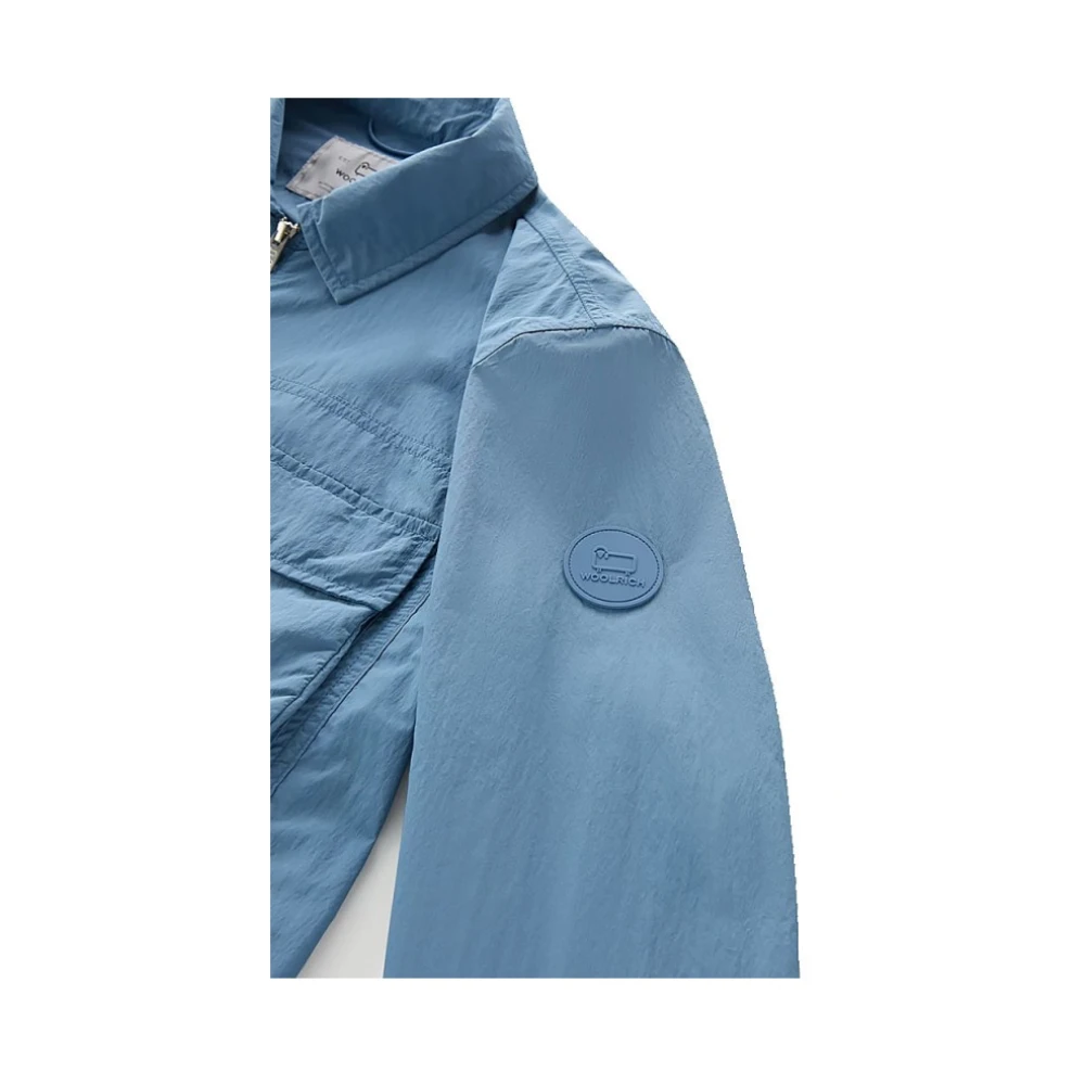 Woolrich Gekreukeld Overshirt Jack Blue Heren