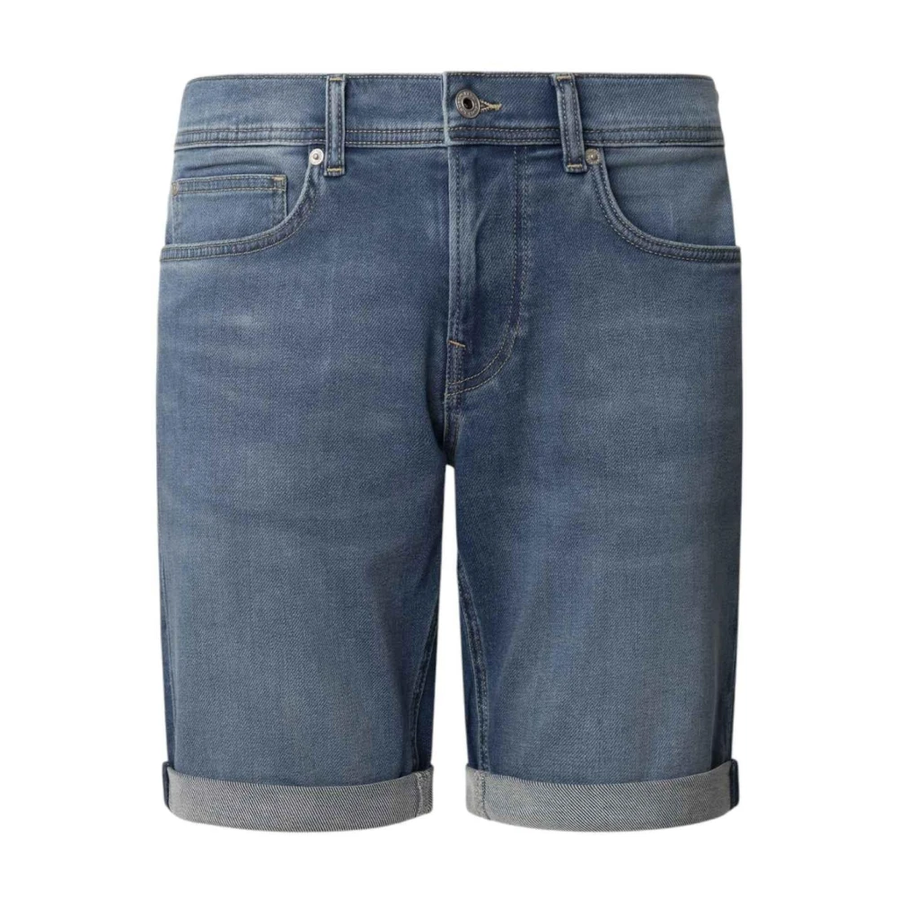 Pepe Jeans Men's Blue Denim Shorts, W29, Slim Gymdigo Denim Bermuda Track