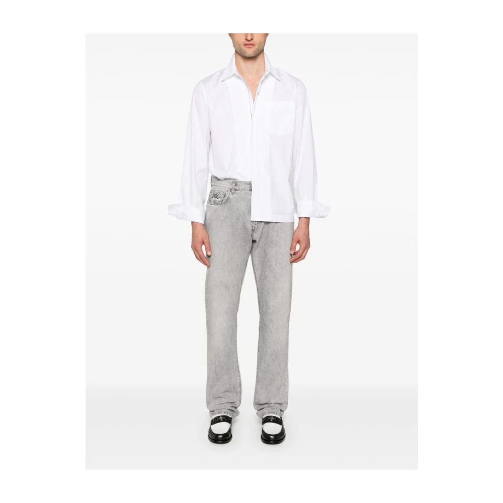 Versace Grijze Casual Medusa Head Jeans Gray Heren