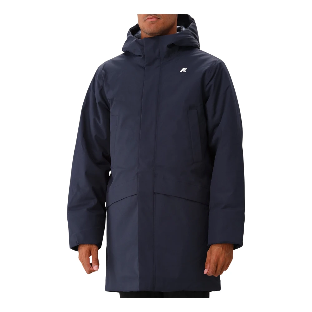 K-Way Blue Raincoat For Men - Male - Parkas - Blue - S - Coats - Image 2