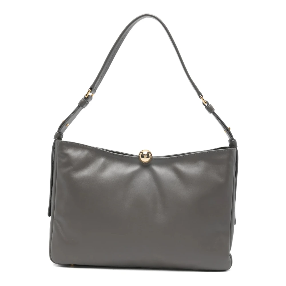 Furla Vrouw Grijs Tassen Dames, One Size, Leer, Sfera Soft L Schoudertas