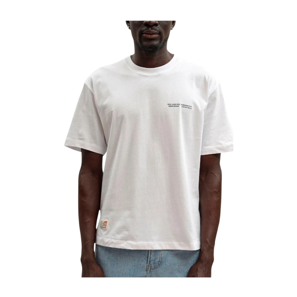 Pepe Jeans Men's White Sean T-Shirt - T-Shirts - L - Tops