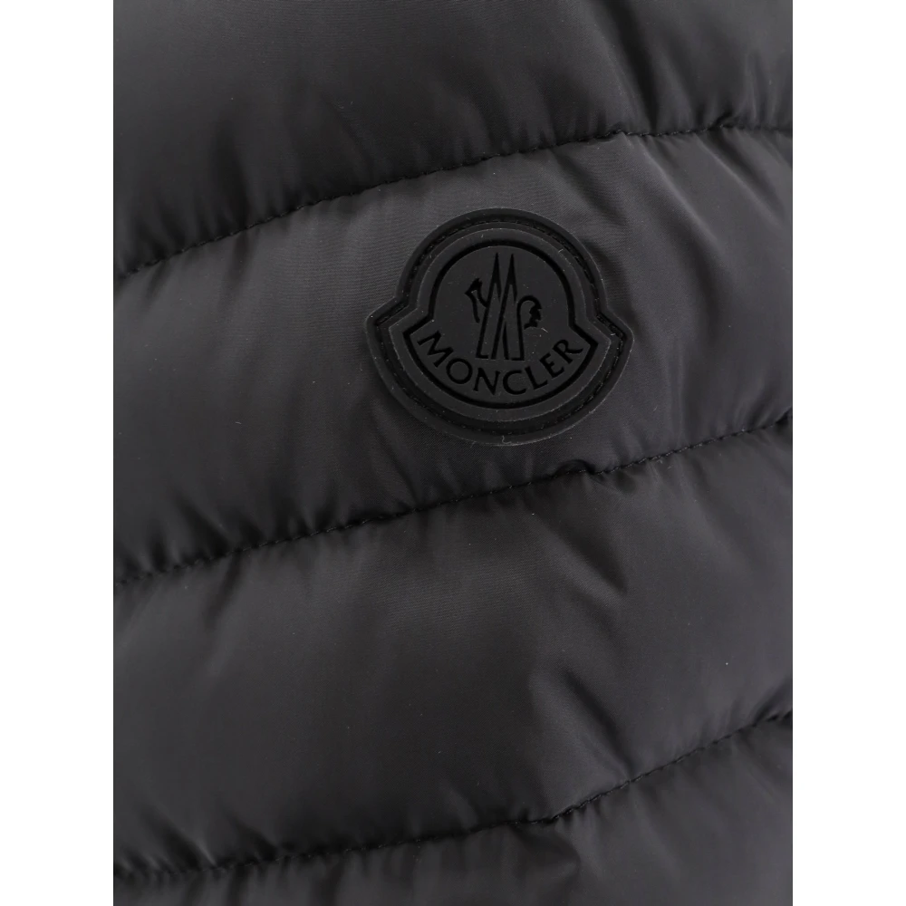 Moncler Polyesterjas met donsveren vulling Black Dames