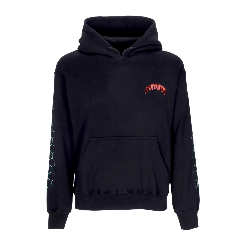 Propaganda Black Hoodies, Male, Xl, Triangle Sting Hoodie Long Sleeve