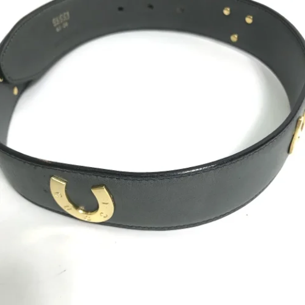 Gucci Vintage Pre-owned Leather belts Black Dames