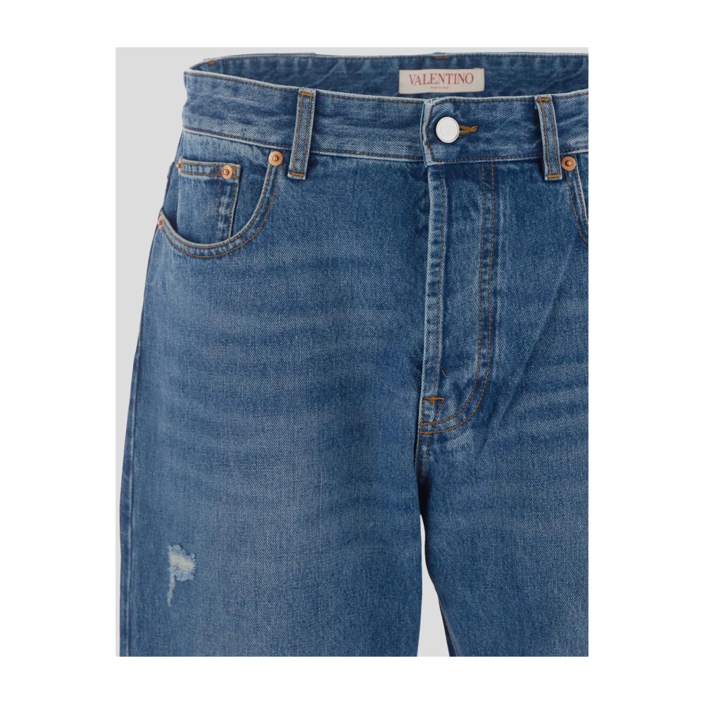 Valentino Regular Fit Jeans in Medium Blauw Blue Heren