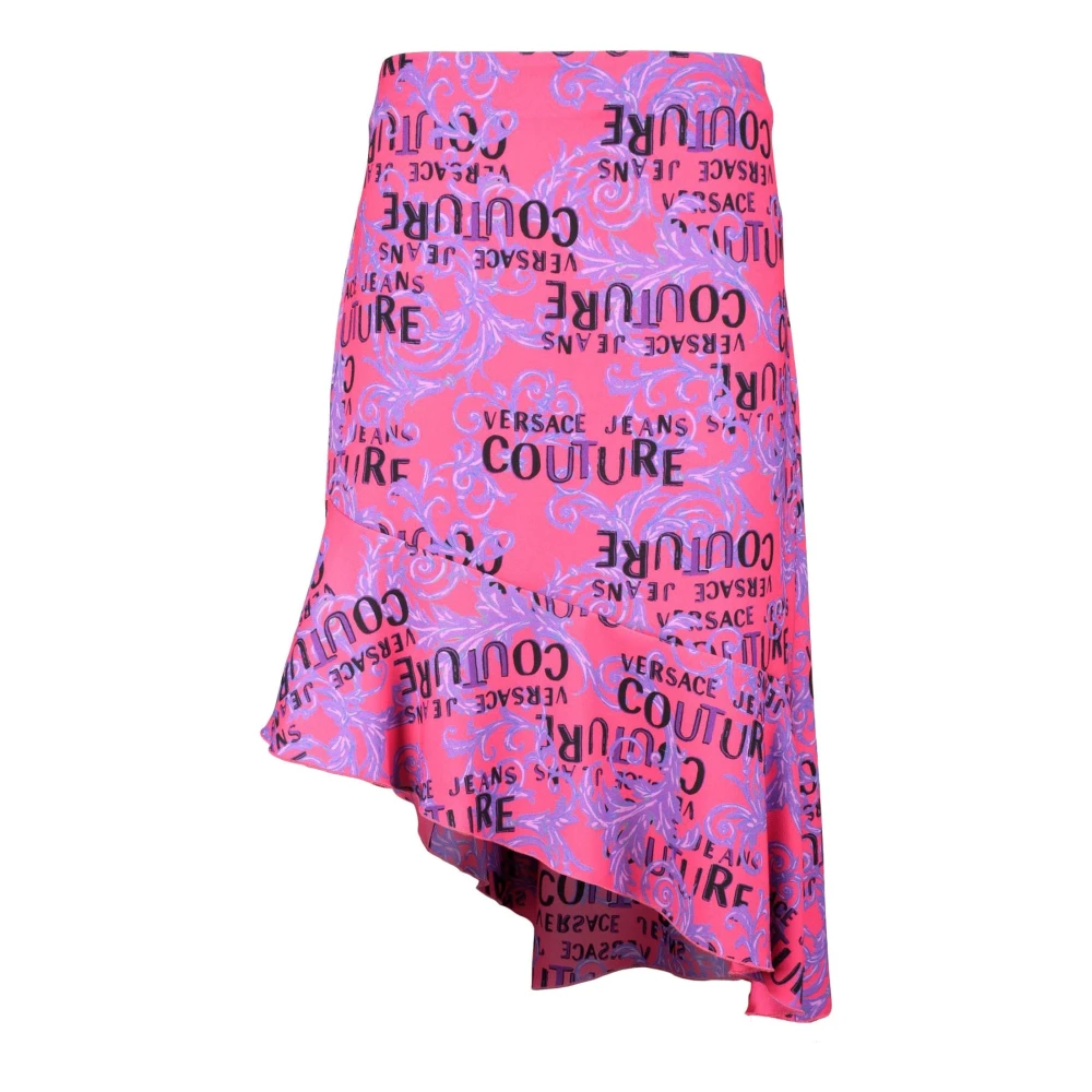 Versace Jeans Couture Elegante Polyester Rok Pink Dames