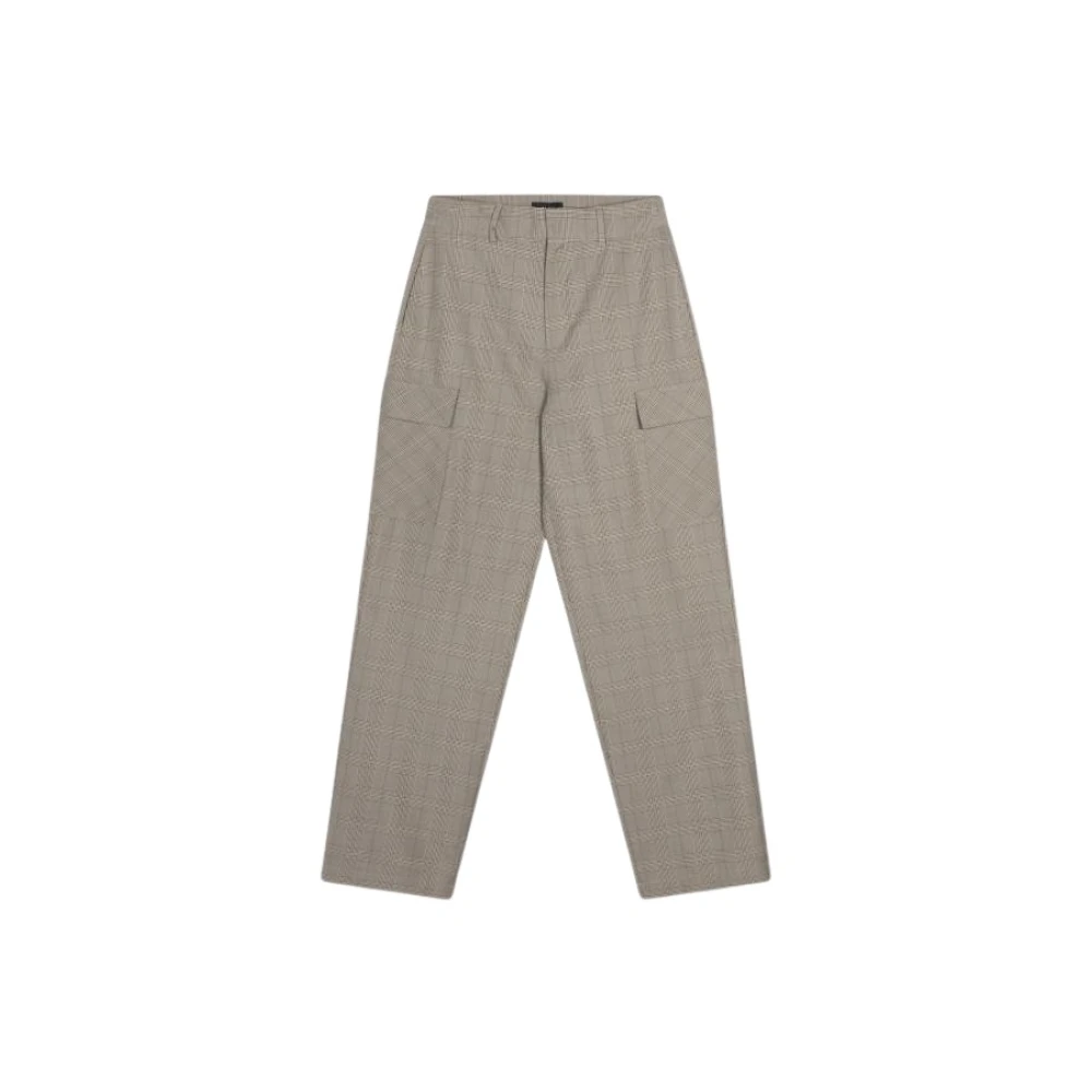 Alix The Label Geruite Cargo Broek met Trendy Design Gray Dames