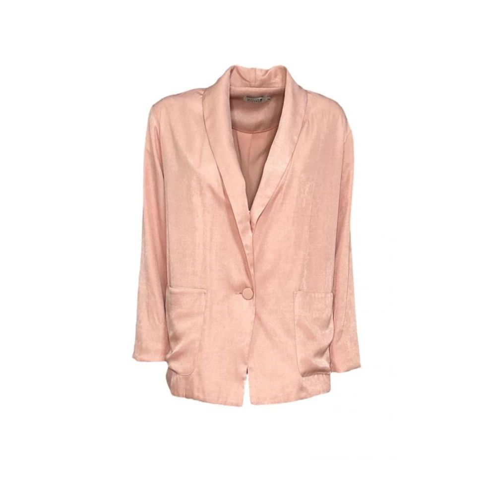 Molly Bracken Viscose blazer met knoopsluiting Pink Dames