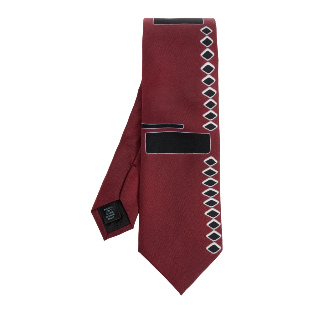Dolce & Gabbana Herr Röd Accessoarer One Size, Silkesslips