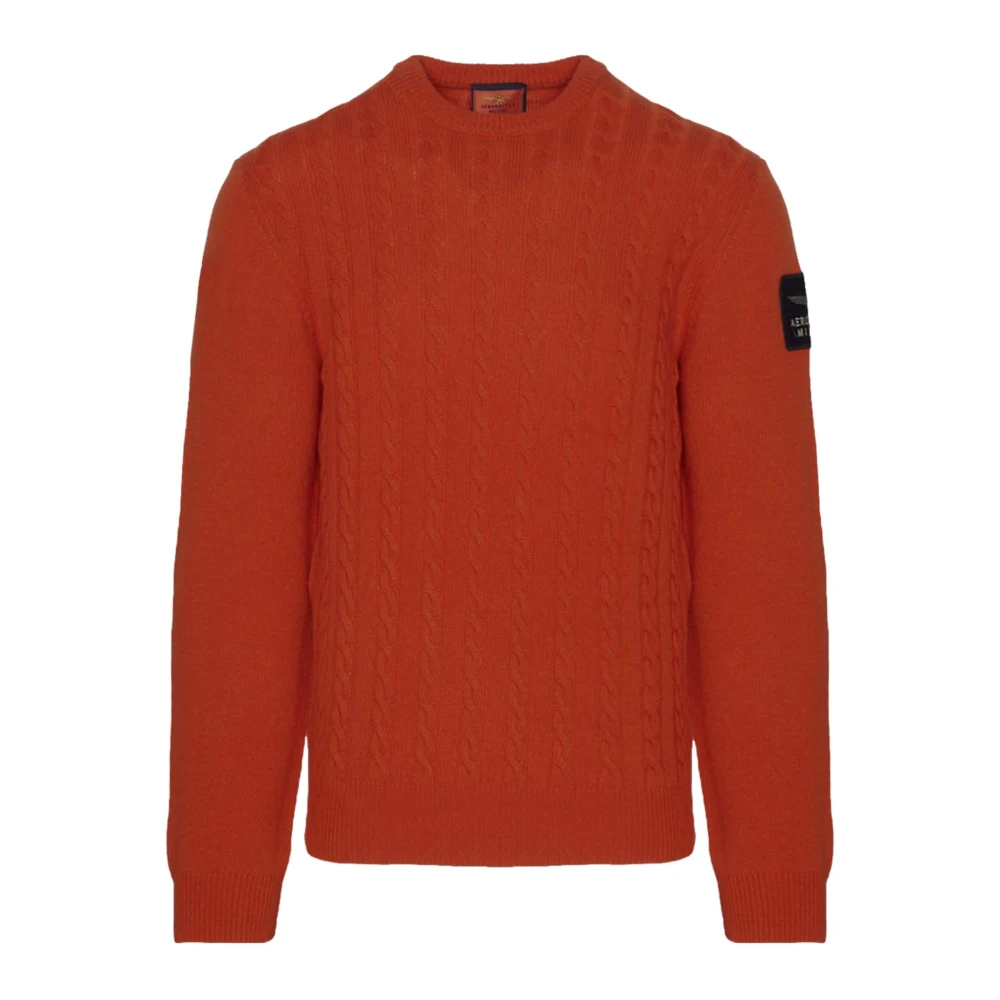 Aeronautica Militare Men's Red Shirts - Round-Neck Knitwear - Xl - Knitwear