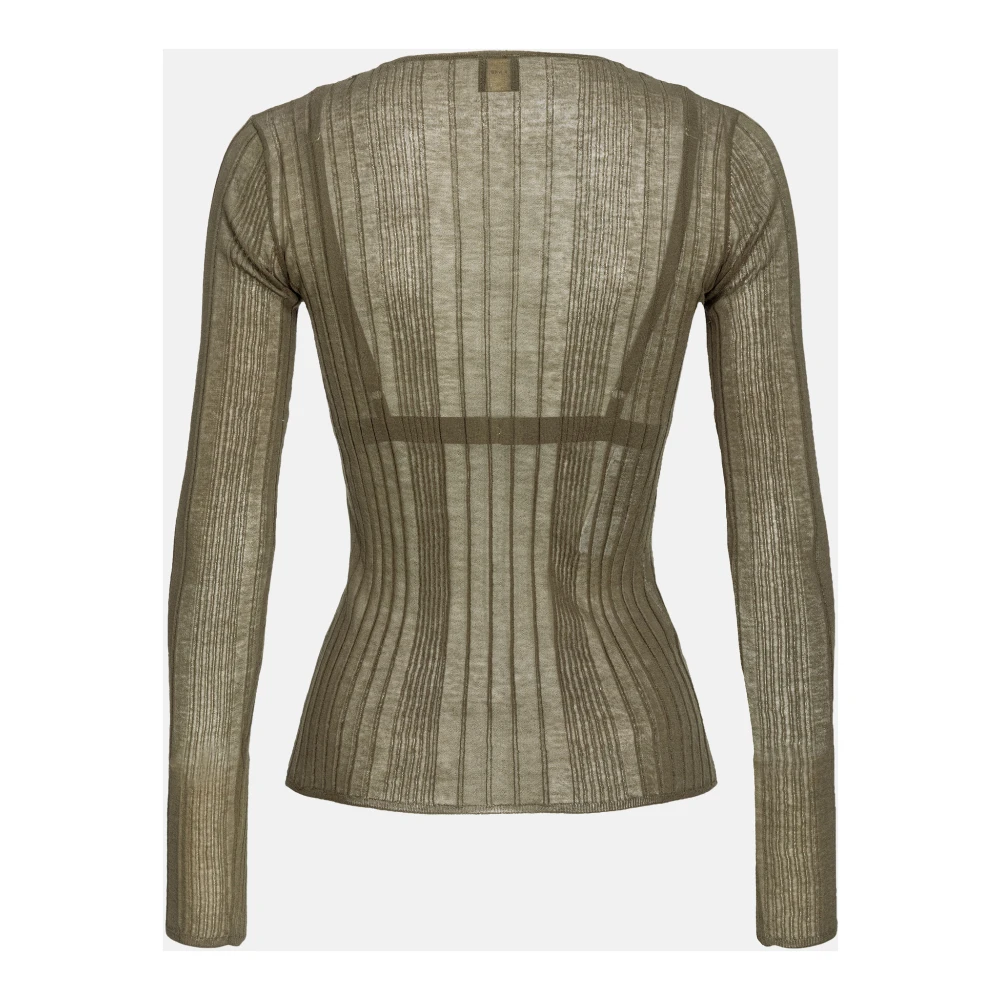 pinko Transparante Crepe Breiwerk Green Dames