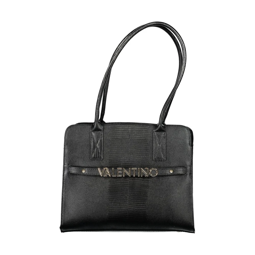 Valentino by Mario Valentino Zwarte polyethyleen schoudertas met meerdere compartimenten Black Dames