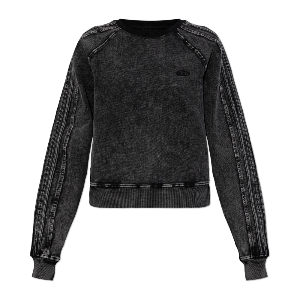 Diesel Vrouw Grijs Hoodies & Sweatvesten Dames, 2XS, Katoen, F-Alpy Sweatshirt